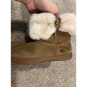 UGG Toddler Classic Weather Chestnut Brown Waterproof Suede Boots Size 9